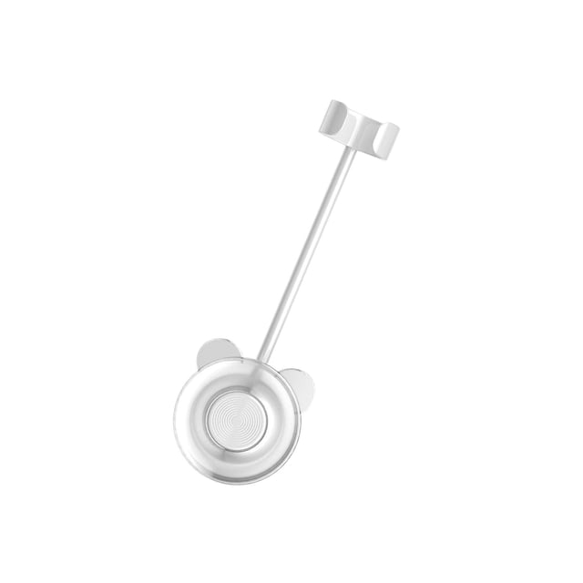 Adjustable Hair Dryer Holder Hands Free Bathroom Punch Free Rack White