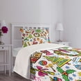 thumbnail image 3 of Ambesonne Christmas Quilted Bedspread Set 2 Pcs, New Year Candies, Twin Size, Multicolor, 3 of 5