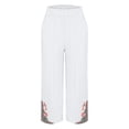 thumbnail image 7 of Delayuji Womens Cotton Linen Pant Casual Daily Embroidery Flora Printed Wide Leg Pant Retro Style Pants Plus Size M-4XL, 7 of 7