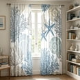 thumbnail image 4 of Bcylexb Sea Theme Curtains for Bedroom, 29"x63" Light Filtering Rod Pocket Drapes for Living Room Bathroom Home Indoor, 2 Panels, 4 of 6