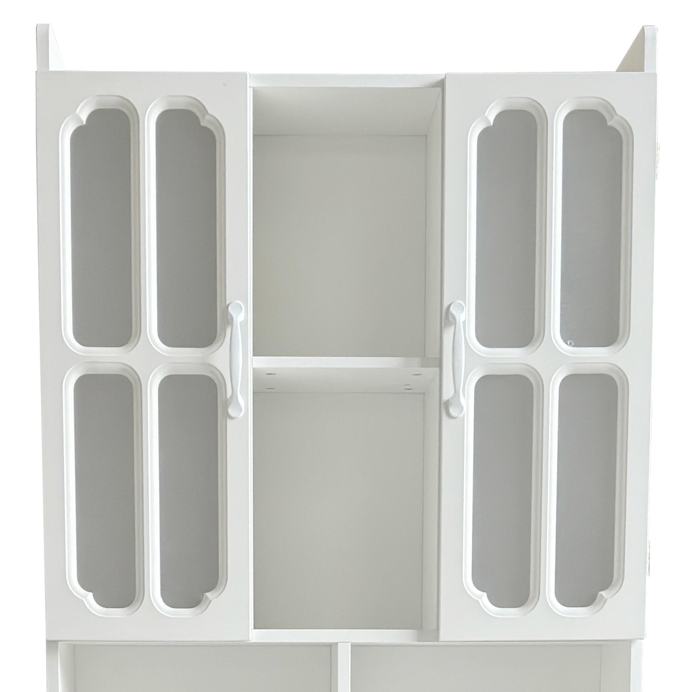 Noble House Florin 55" L-Shaped Corner Desk with Hutch, Study Modern Style Table, Integrated Bookshelf, White