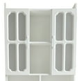 thumbnail image 6 of Noble House Florin 55" L-Shaped Corner Desk with Hutch, Study Modern Style Table, Integrated Bookshelf, White, 6 of 11