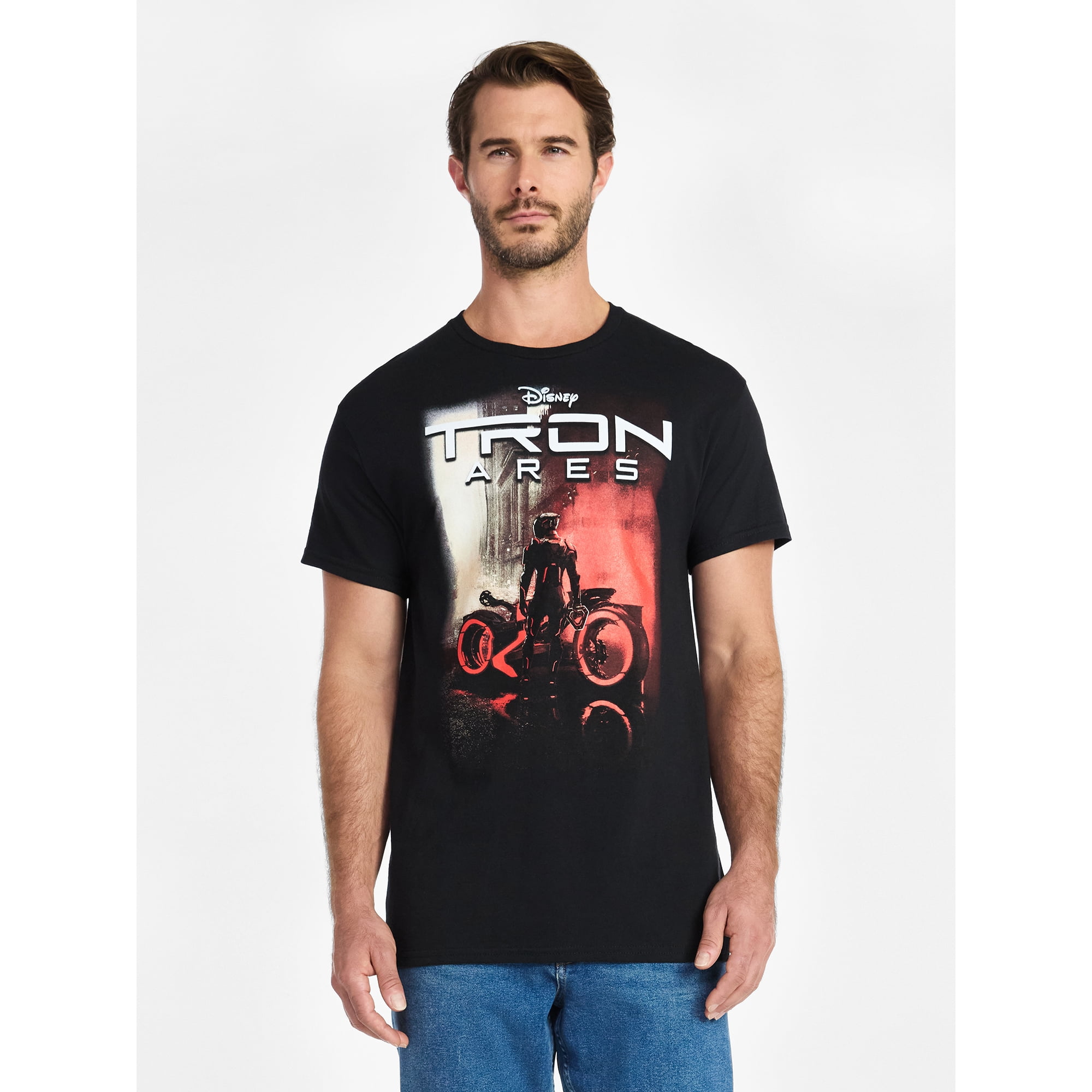 Disney Tron Ares Men's and Big Men's Graphic Tee with Short Sleeves, Sizes S-3XL