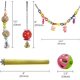thumbnail image 3 of 13 paquetes de juguetes para columpios, campana colgante para masticar, jaula de pájaros para mascotas, juguetes adecuados para pequeños esquí esquí Gafas de esquí, 3 of 5