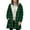 Green, variant on DAFPZW Women's Long Plaid Coat Faux Fur Lining Winter Hooded Trench Coat Checkered Jacket Warm Overcoat with Pocket