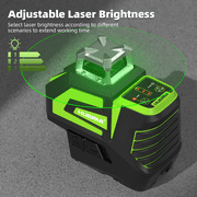 Huepar Self-Leveling Laser Level Green Beam Cross Line Laser Level Tools with 2 Plumb Dots and 360° Magnetic Pivoting Bracket