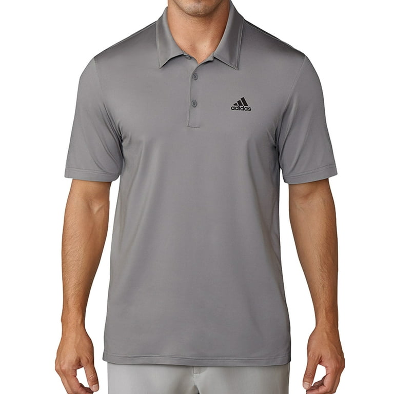 Adidas Golf Men's Chest Logo Solid Polo Shirt, 2X-Large Gray