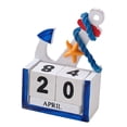 thumbnail image 4 of Desk Block Calendar Reusable Desk Accessories Wood Perpetual Calendar for Office A, 4 of 9