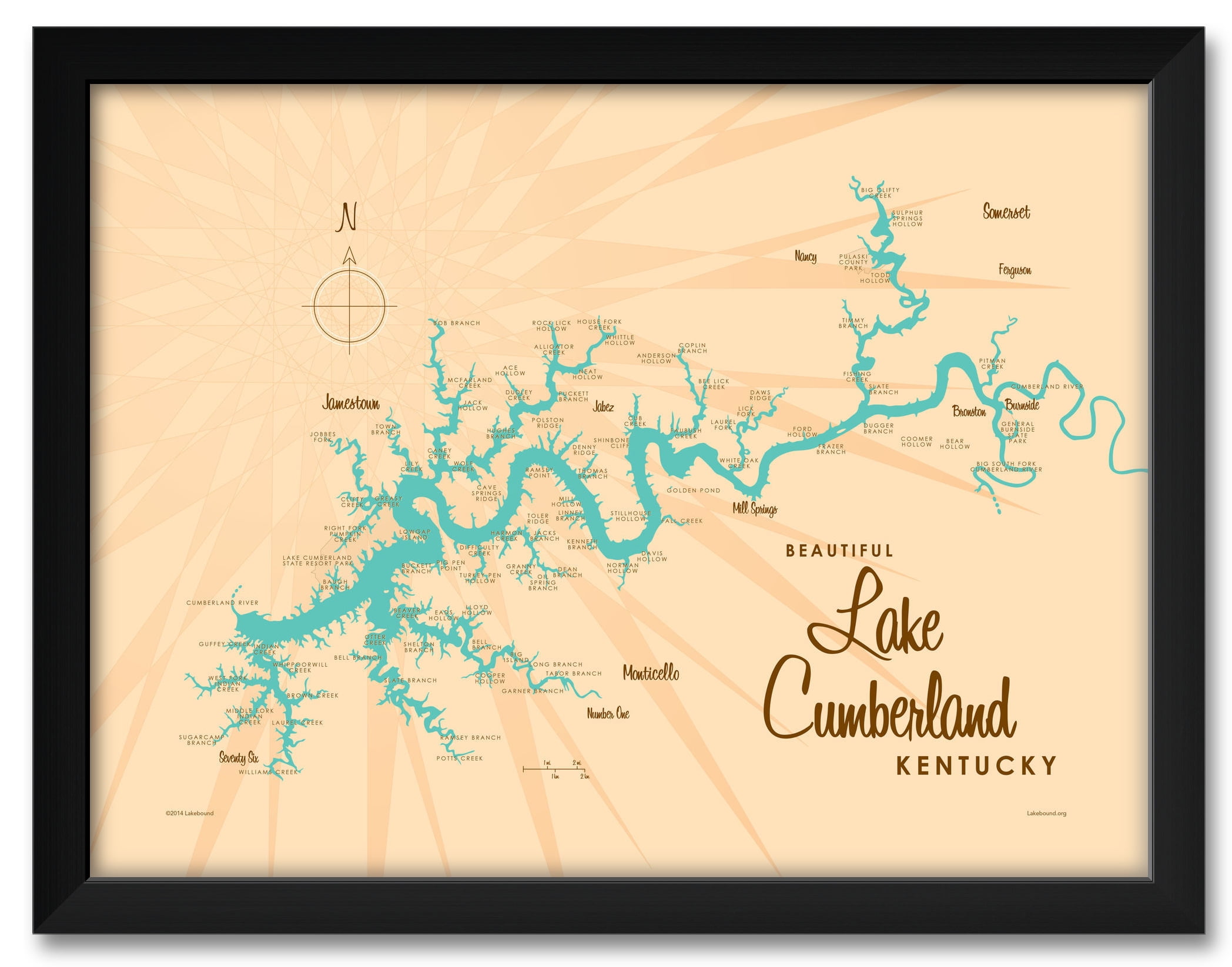 Lake Cumberland Boat Ramps Map
