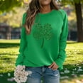 thumbnail image 2 of SELONE Sequin St Patricks Day Tops for Women Long Sleeve Crewneck Sweatshirt Patterned Pullover Raglan Clothes Blue 3XL, 2 of 5