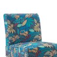 thumbnail image 3 of BELLEZE Armless Contemporary Upholstered Single Curved Slipper Accent Chair Living Room Bedroom, Leaf, 3 of 6