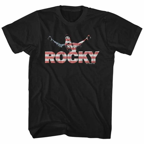 Rocky Classic Rock Black Adult T-Shirt 6Xl