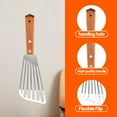 thumbnail image 3 of ACDANC 2Pcs Stainless Steel Spatula,Riveted Handle Reinforcement Fish Spatula,Hanging Storage Feature Stainless Steel Cooking Utensils,2,10.83*3.23*0.79in, 3 of 7