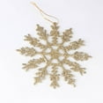 thumbnail image 7 of Horivan 3PCS Glitter Snowflake Ornaments 12CM Christmas Tree Decor Plastic Hanging Pendants with Frosted Finish for Holiday Home Party Decorations Winter Wedding Decor, 7 of 7