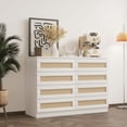 thumbnail image 1 of Bingirl Chic & Functional: Modern 8-Drawer Rattan Dresser with Smooth Metal Slides, Perfect as TV Stand or Closet Organizer, 1 of 7