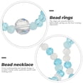 thumbnail image 4 of 1 Set Crystal Beaded Necklace Rings Trendy Clavicle Chain Finger Ring Jewelry for Women, 4 of 9
