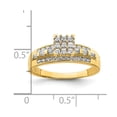 thumbnail image 2 of 10k Solid Yellow Gold Cubic Zirconia Micropave Solitarie Ring Size 7.00 Ring for Women, 2 of 2