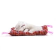 thumbnail image 2 of Sonew 4 tipos de muñecos de peluche con sonido de gato de simulación para niños durmiendo, decoración del hogar, gato de simulación, muñeco de gato de simulación,White, 2 of 8