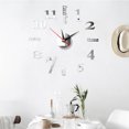 thumbnail image 1 of TheFound Household Stereoscopic Clock Sticker Daily Sticky Mirror Wall Clock, 1 of 2