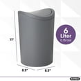 thumbnail image 5 of Superio Small Trash Can with Lid 6 Liter Grey, 5 of 9