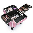thumbnail image 2 of Estuche de maquillaje Stagiant Rolling, tamaño grande, con 4 bandejas y ruedas, 2 of 8