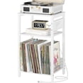 thumbnail image 1 of Soporte para tocadiscos Yoobure de 3 niveles con estación de carga, color blanco, 1 of 8