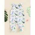 thumbnail image 5 of Aojekbee Baby Boys Romper Overalls Casual Summer Dinosaur/Truck Print Sleeveless Jumpsuit for Newborn Toddler Cute Clothes, 5 of 10