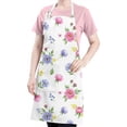 thumbnail image 5 of Pioneer Flower Floral Print Pattern Apron for Women and Men, Cotton Linen Waterproof with Pockets, Adjustable, 33x27 Inch for Kitchen, Gardening, BBQ, Salon, 5 of 6