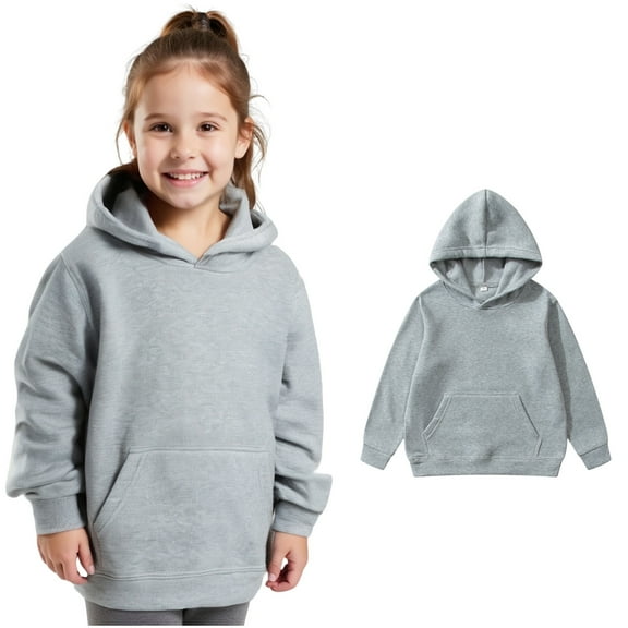 Teen Hoodies for Boys Grey Hooded Long Sleeve Hooded Sweatshirt Top Warm Fall Winter Clothes 13-14 Years Boy Clothes Girls Clothing