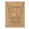 thumbnail image 3 of 3 piezas/juego de collar con signo de estrella para mujer Virgo Escorpio Géminis Libra Leo Sagitario Capricornio Tauro Aries Acuario Cáncer Piscis Collares Joyería en capas ANGGREK EE1032, 3 of 8