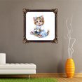 thumbnail image 5 of Cuadros Decorativos Pintura de diamante 5D DIY para decoración del hogar bordado de Likrtyny gato de dibujos animados mosaico artesanal para colgar en la pared 35x35cm, 5 of 5