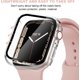 thumbnail image 3 of [2 Pack] Compatible for Apple Watch 45mm Screen Protector Case Bumper Cover, Sport Clear Hard PC Shockproof Protective Tempered Glass Frame for iWatch Series 8 & 7 (Pink+Clear, 45MM), 3 of 5