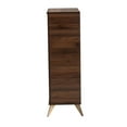 thumbnail image 5 of Baxton Studio Mid-Century Modern Shoe Cabinet, Brown, 83.8 lbs, 5 of 11