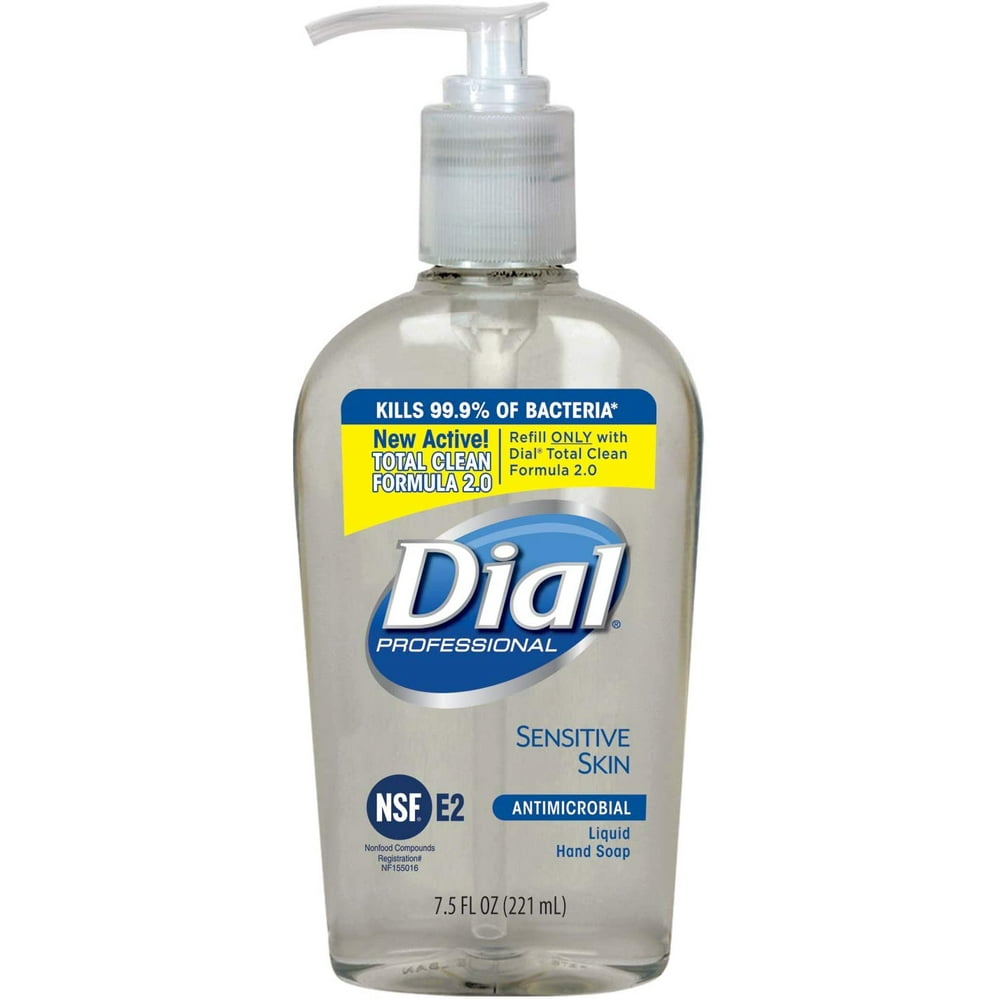 Liquid Dial Antimicrobial Soap For Sensitive Skin Decorative Pump 7.5