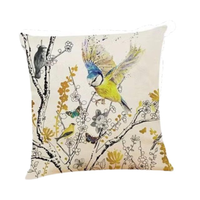 Almohada decorativa de lino cuadrada, decoración del hogar, regalo cómodo, creativo y suave. D