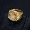 thumbnail image 2 of Men's Hip Hop Gold King Crown Ring, 2 of 3