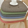 thumbnail image 4 of Billuyoard Asiento Comedor Silla Taburete Cojín Silla Cojín con lazos Antideslizante Moda Transpirable Coche Esponja para el jardín del hogar Decoración del hogar Color café 43x41x35cm, 4 of 6