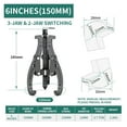 thumbnail image 1 of 3/4/6inch Gear Puller 2Jaw/3Jaw switching Puller with Reversible Jaws Pulley Puller Removal Tool for Pulley Gear Bearing Flywhee ,Multi-Functional Use, 1 of 7