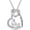 B, variant on Mother Jewelry Gifts 925 Sterling Silver Necklace Love Heart Pendant Wolf Necklace Mothers Gifts for Women Mom Family Grandma
