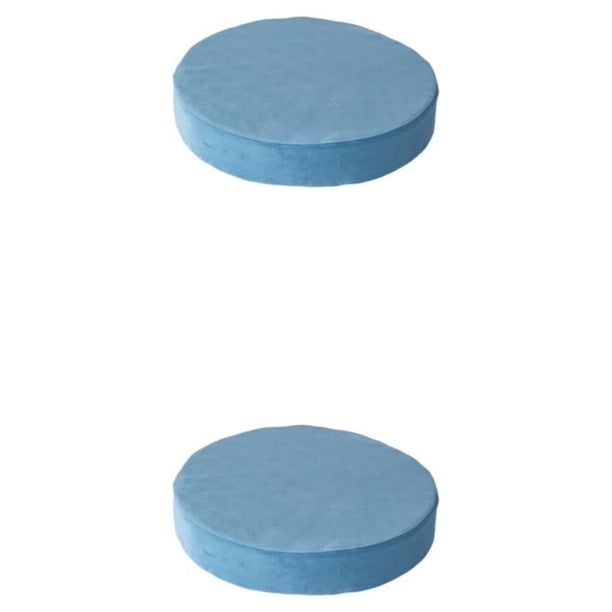 Billuyoard Cojín de asiento de látex - Q-Elastic Comfort Fundas de algodón desmontables Tejido preciso Adoración de Buda Cojín para Terciopelo azul) 2Conjunto