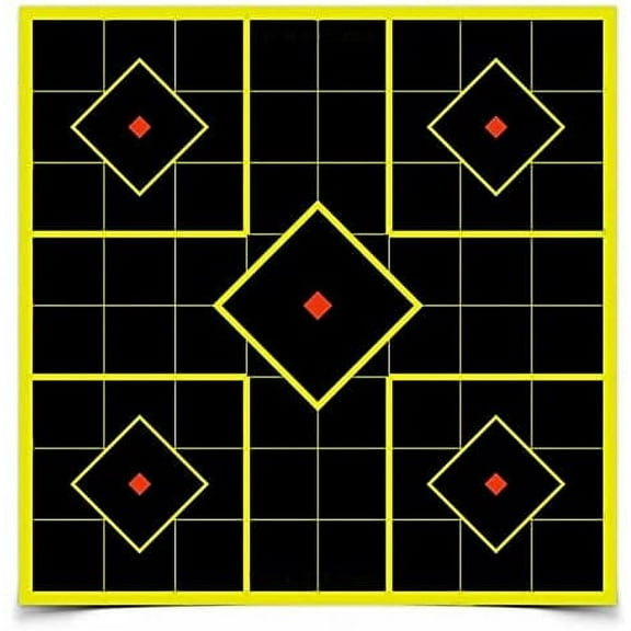 Dragon Targets 8" X 8" Reactive Sight-in Self Adhesive Splattering Targets (50-Pack)
