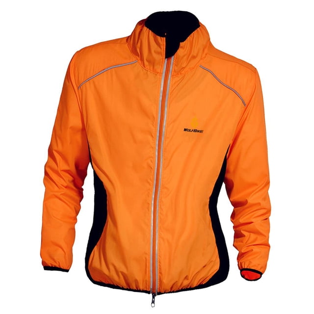 Chaqueta de ciclismo Sunnimix abrigo de viento jersey XL naranja
