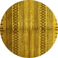 thumbnail image 1 of Ahgly Company Indoor Round Abstract Yellow Modern Area Rugs, 8' Round, 1 of 4