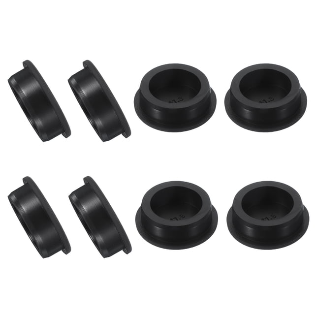 Uxcell 8 Pcs Tapón de Silicona en Forma de T, Diámetro 40 mm/1.57 Pulgadas, Tapón de Silicona Impermeable Reutilizable para Sellar Agujeros Redondos en Equipos de Tuberías, Negro