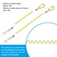 thumbnail image 3 of 3pcs Retractable Spring Coil Straps, 10" Spiral Lanyard Cord with Aluminium Rotatable Clip, Yellow, 3 of 6