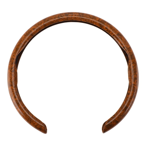 Unique Bargains PU Artificial Leather Steering Wheel Cover ABS Car Steering Wheel Protector 14.96" Brown Mahogany 1 Pc