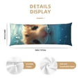 thumbnail image 3 of Balery Cute Swimming Guinea Pig Funda Protectora para Almohada Corporal de Algodón Hipoalergénico con Cierre(55 x 21 pulgadas), Almohadas No Incluidas, 3 of 7