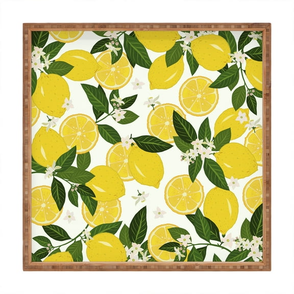 Society6 Iveta Abolina Summer Punch Large Square Bamboo Tray, 16" x 16"