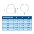 thumbnail image 3 of Uxcell 150 Pack Couvercle d'Écrou Hexagonal, M6 Capuchon de Protection en Plastique pour Écrou Hexagonal pour Vis, Boulons, 3 of 6