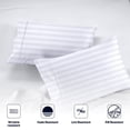 thumbnail image 4 of SGI Bedding 600 TC Pillowcase Set White Stripe 2 Piece Euro Sham Size, 4 of 5